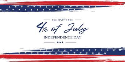 Honor Independence Day with a festive post adorned with waving flags, bright fireworks, and classic stars perfect for sharing your patriotic pride on July 4th. vector