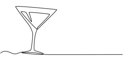 wine bottle glass continuous one line drawing illustration vector
