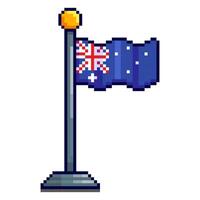 Pixel art Australia Flag game asset design vector