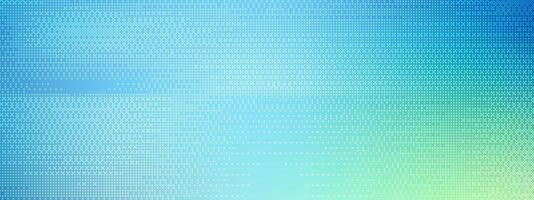 Abstract pixel pattern with digital squares and gradient color transition. Halftone style creates retro texture. Background in blue and green tones. illustration. vector