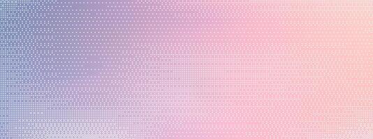 Abstract frame with white pixel dots. Gradient background transitions from purple to pink. Halftone pattern forms retro digital texture. illustration. vector