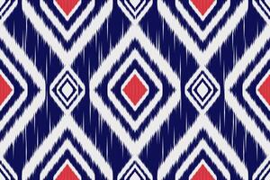 Colorful Abstract geometric Ikat pattern seamless for cloth textile fabric vector