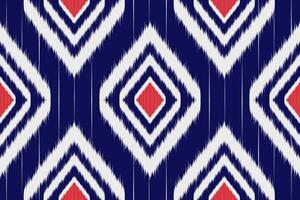 Colorful Abstract geometric Ikat pattern seamless. vector