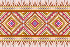 Colorful geometric textile pattern vector