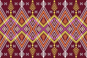 Colorful geometric textile pattern vector