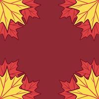 Maple Leaves Frame for Canada Day Celebration Design Background vector