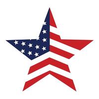 Artistic USA Independent Day Emblem Red and White Stripes with Blue Star Field vector