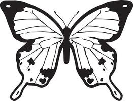 Artistic butterfly outlines in monochrome, ideal for decorative or tattoo design vector