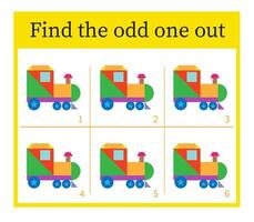 Puzzle game for children. Task for development of attention and logic. vector