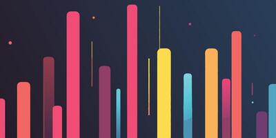 Colorful Bar Chart Data Visualization Graphics Background vector