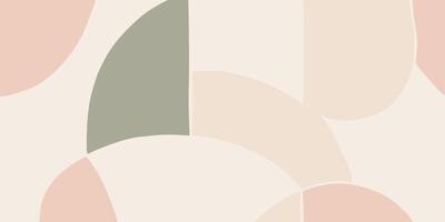 Abstract Peach Sage Green Wallpaper Modern Minimalist Design Background vector