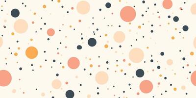 Abstract Dots Pattern Seamless Peach Orange Black Background vector