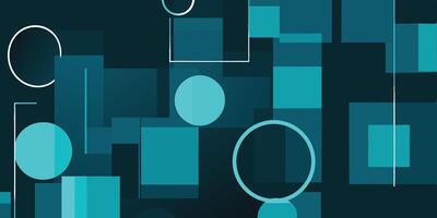Abstract Teal Geometric Background Shapes Design Background vector