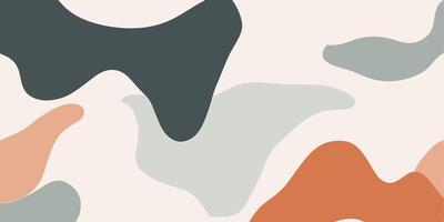 Abstract Cream Grey Orange Dark Grey Camo Pattern Seamless Texture Background vector