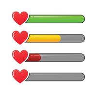 Heart Health Bar Level Indicators vector