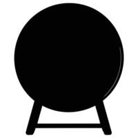 Simple black chalkboard sign with stand for menu display and business promotions vector