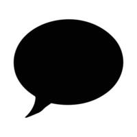 Black Empty Speech Bubble Graphic Isolated on White Background Simple Minimalist Design Element vector