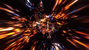 Abstract glowing particles with wave energy video
