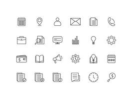 Web icon collection. Business icon set vector