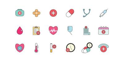 Medical icons set. icons set for web or mobile app vector