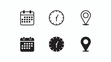 contact icon set for web vector