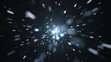 Abstract elegant background with clean glowing dust particles flying towards camera. Seamless looping 4k videoAbstract elegant background with clean glowing dust particles flying towards camera. video