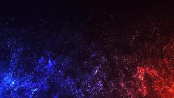 Abstract background with particles and shimmery glitter dots of light creating beautiful bokeh. Seamless looping video