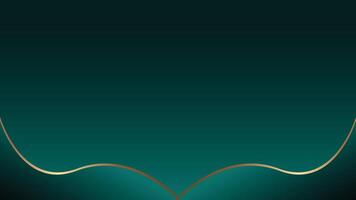 Luxury emerald green abstract border background with curve, gradient, and copy space vector