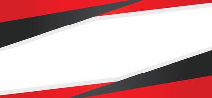 Red black white abstract border banner background with geometric shapes, gradient colors, and copy space vector