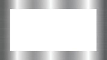 Luxury silver metal frame border with transparent background vector