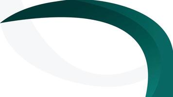 Emerald green and white abstract background with gradient curve and copy space vector