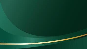 Modern emerald green abstract banner background with curve and gradient design vector