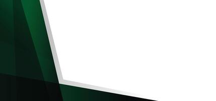 Minimal emerald green abstract geometric shapes on a white background with gradient color, multiply, and copy space vector