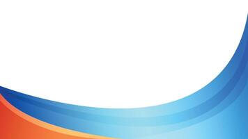 Abstract blue and orange banner background with dynamic waves composition vector