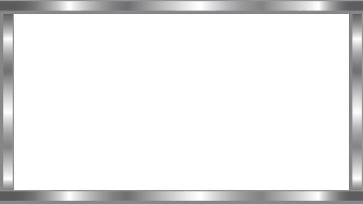 Metallic silver gradient frame border