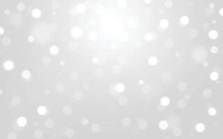 White Bokeh Light on Soft Gray Background Elegant minimal glowing dots for wedding and clean design themes, Background decoration vector