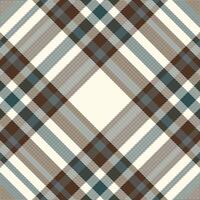 A plaid fabric pattern in blue and brown vector