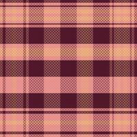 A plaid fabric with pink and brown colors vector