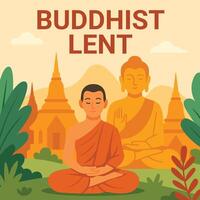 Buddhist lent - buddhist lent vector