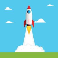 Rocket Launch, Concept of a company launching a product or service vector