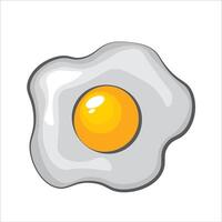 this sunny side up egg is comfortable vector