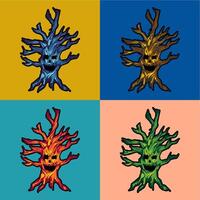 tree character design vector