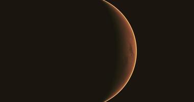CGI Vivid view of the red planet on a clear night in the cosmos video