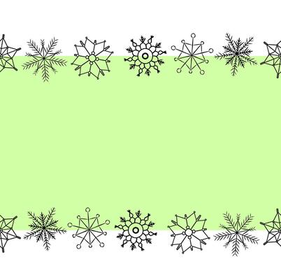 Winter snowflakes Frame seamless border template. graphic line ink illustration. New Year Holidays subtle backdrop. Noel decoration, texture for bedsheets, pajamas, wrapping papers