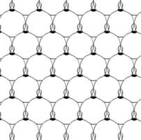 Seamless pattern Christmas tree toys. White printed balls graphic line ink illustration. Design web wrapping wallpaper print cover textile. For logo, web, package, sticker. vector