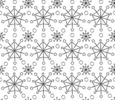 Snowflakes winter Seamless pattern. graphic line ink illustration. Silhouette sign for logo, print, comics, fashion, pop art, boards, design, stickers, decoration, posters vector