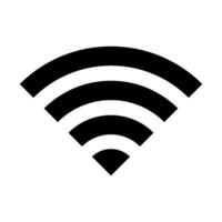 Wifi signal icon, simple black flat Wi-Fi wireless internet symbol, mobile phone wifi network sign, wi-fi icon, or wifi symbol, wifi app icon illustration isolated on white background vector