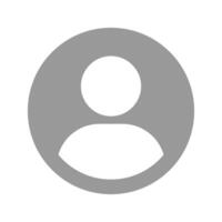 Avatar default user profile icon. Social media profile picture flat symbol round grey shape. Person icon set, gender neutral sign, isolated on a transparent background, illustration. vector