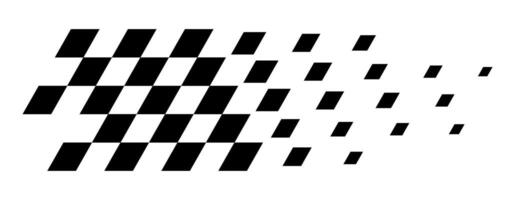 Racing flag background, black and white checkered flag pattern with fading effect. Abstract chessboard, racing theme for motorsport, jersey, textile geometric shape background. vector