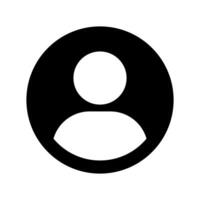 Avatar default user profile icon. Social media profile picture flat symbol in black color round shape isolated on transparent background. Person icon, gender neutral sign, illustration. vector